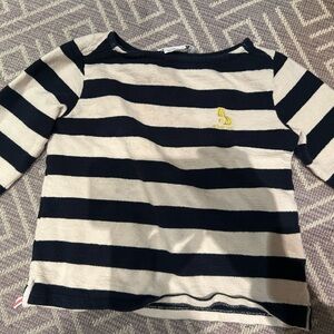 Bonpoint Striped Navy and Cream Kids Shirt